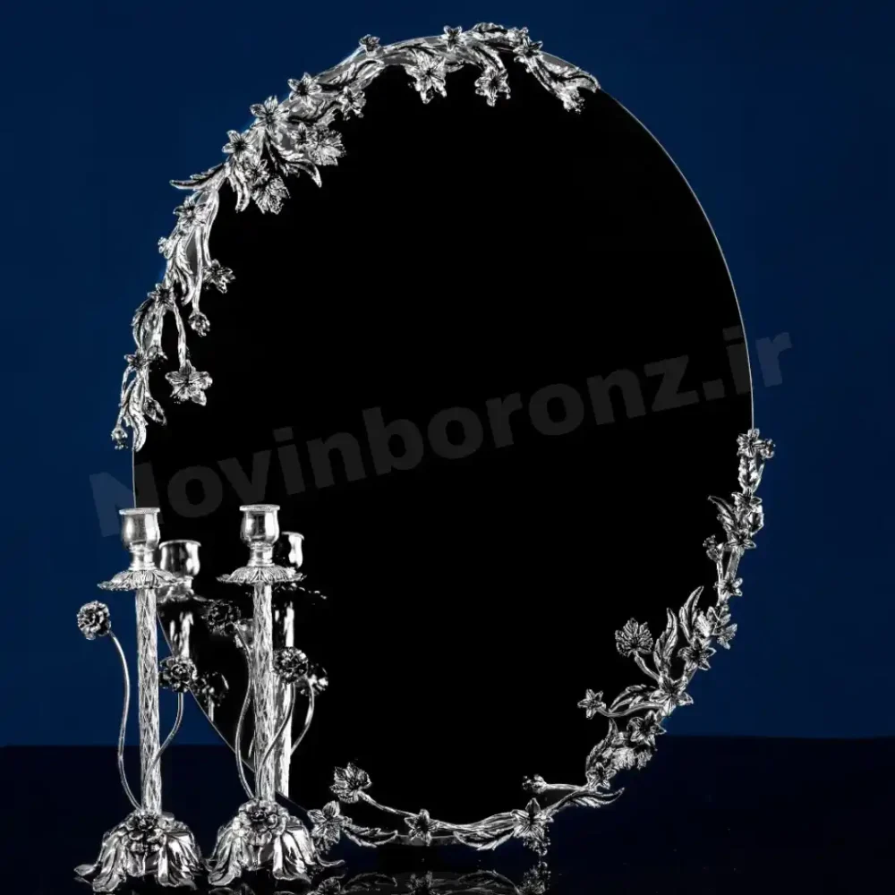 آینه شمعدان برنزی مدل کاتالیا 1(نوین برنز)
